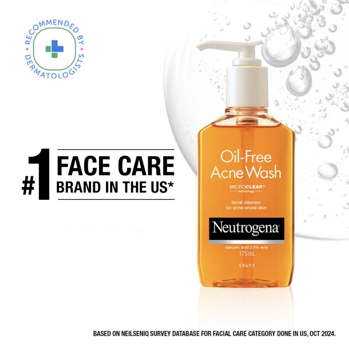 Neutrogena Oil Free Acne Wash | 2% Salicylic Acid Deep Cleansing Face Wash for Oily Skin|Hydrating, Alcohol Free, Non Comedogenic & Dermatologically Tested | For Oily Acne Prone Skin |For Men & Women 175ml Visit the Neutrogena Store