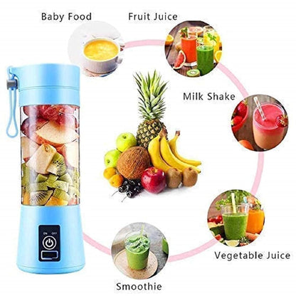 Portable 6-Blade Juicer Blender with Built-In Jar